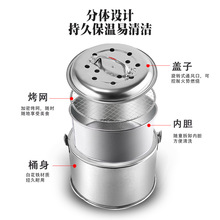 木炭烤火盆家用取暖炉烧烤炉户外烤火炉野营室内碳火炉子老式炭树