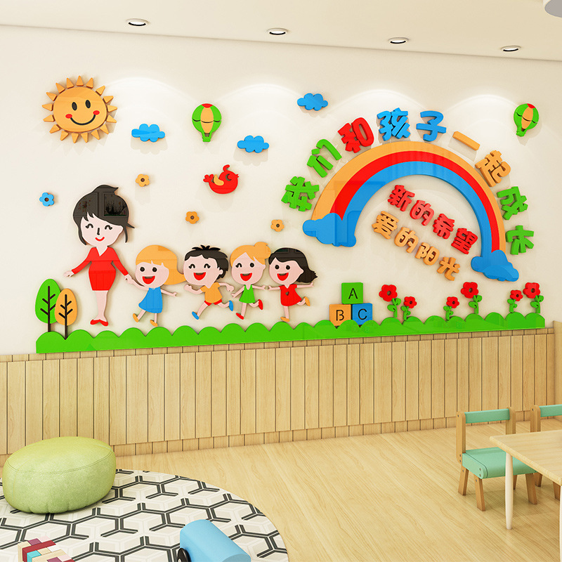 幼儿园墙面装饰小班走廊托管班教室环境布置环创材料成品主题墙贴