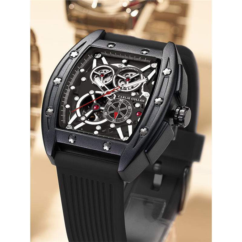 正品理查德手表男士酒桶型机械镂空陀飞轮方形米勒男表-阿里巴巴