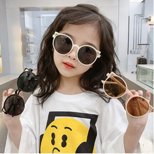 新款时尚复古儿童太阳镜批发同款韩版猫眼墨镜工厂批发宝宝眼镜太