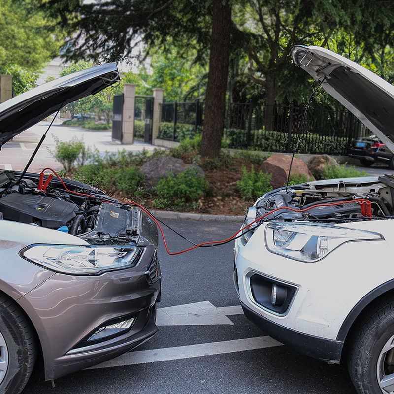 汽车电瓶线搭火线纯铜夹子过江龙电瓶连接打火线应急通用启动电源