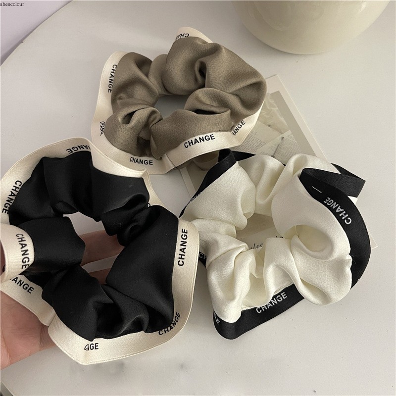 High-Grade Large Intestine Hair Band Female Ponytail Head Rope Hair Accessories Korean Simple Temperamental Hair Rope 2022 New Headdress