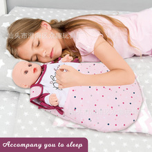 儿童仿真搪胶娃娃玩具 睡袋款过家家发声婴儿软胶安抚布偶公仔模