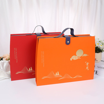 现货高档中秋礼品盒新款手提月饼盒8粒装冰皮蛋黄酥包装盒空盒