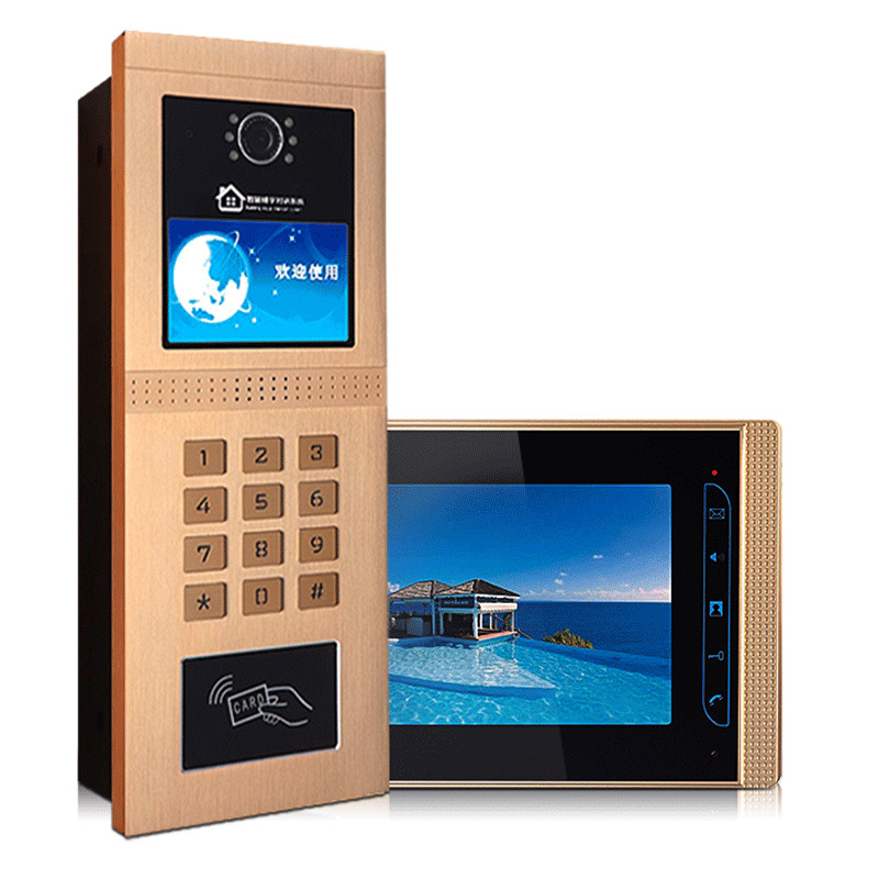 家视达小区单元楼宇可视对讲门禁门铃智能安防系统人脸数字套装