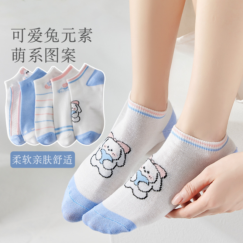 Socks Women's Spring and Summer Women's Socks Thin Ankle Sock Women's Japanese Short Socks Low Top Shallow Mouth Ins Fashion Women's Socks