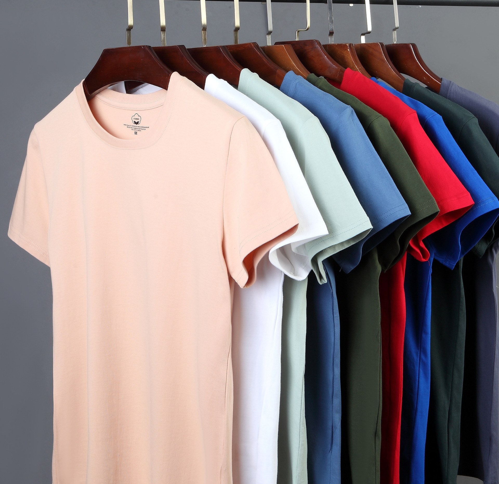 厂家批发快手代发夏季棉质短袖t恤男士宽松圆领半袖t男装大码体恤