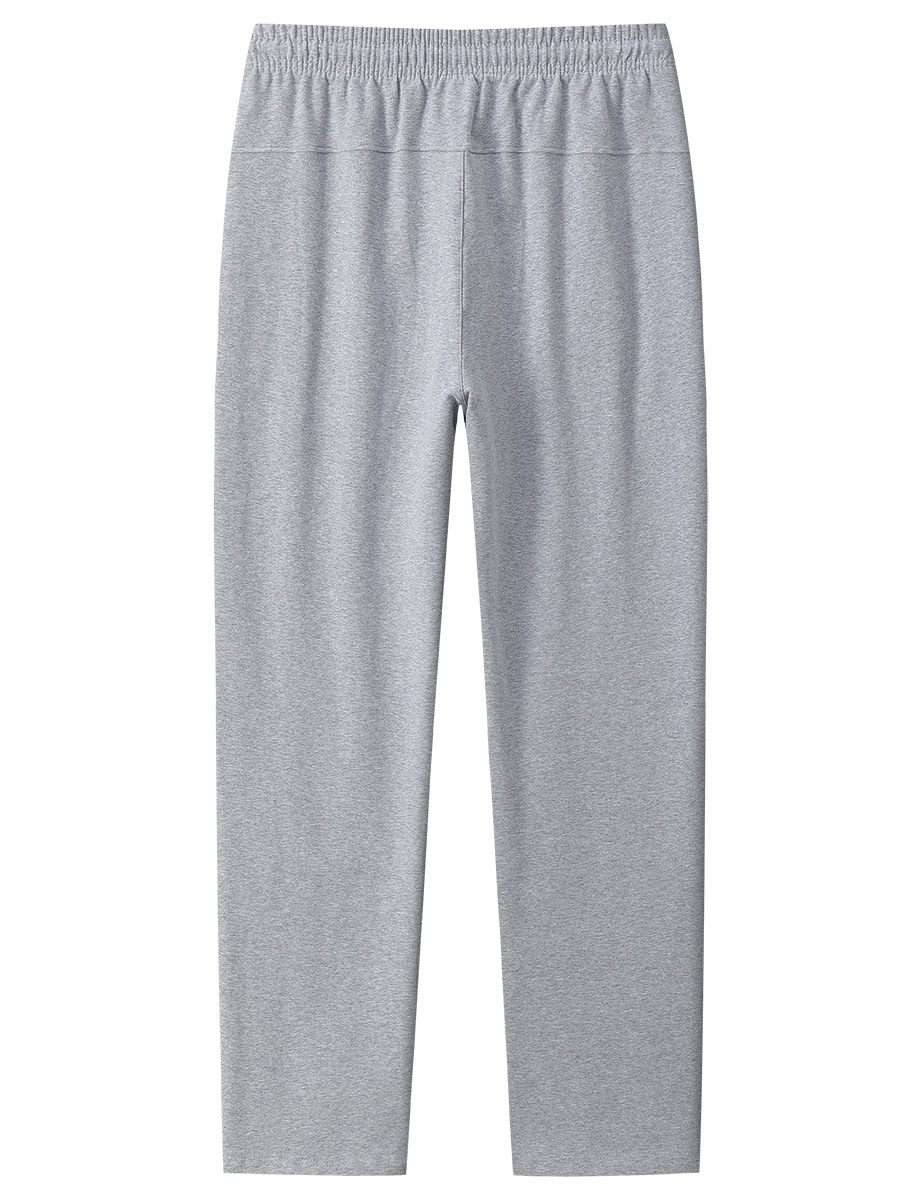 棉直筒重磅卫裤男休闲裤浅灰色运动裤子宽松中老年春秋长裤-阿里巴巴