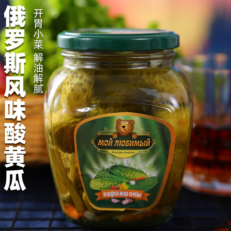 越南进口俄罗斯风味酸黄瓜 乳黄瓜脆爽开胃下酒菜480克俄式风味