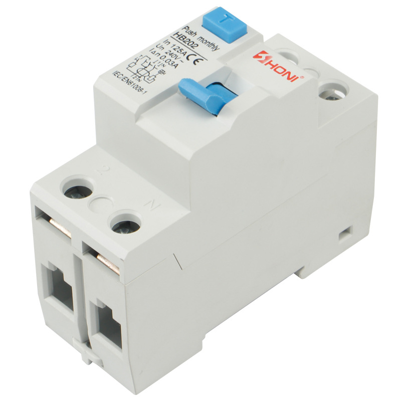 honi厂家直销2p4p125a电磁式hb202漏电断路器rccb