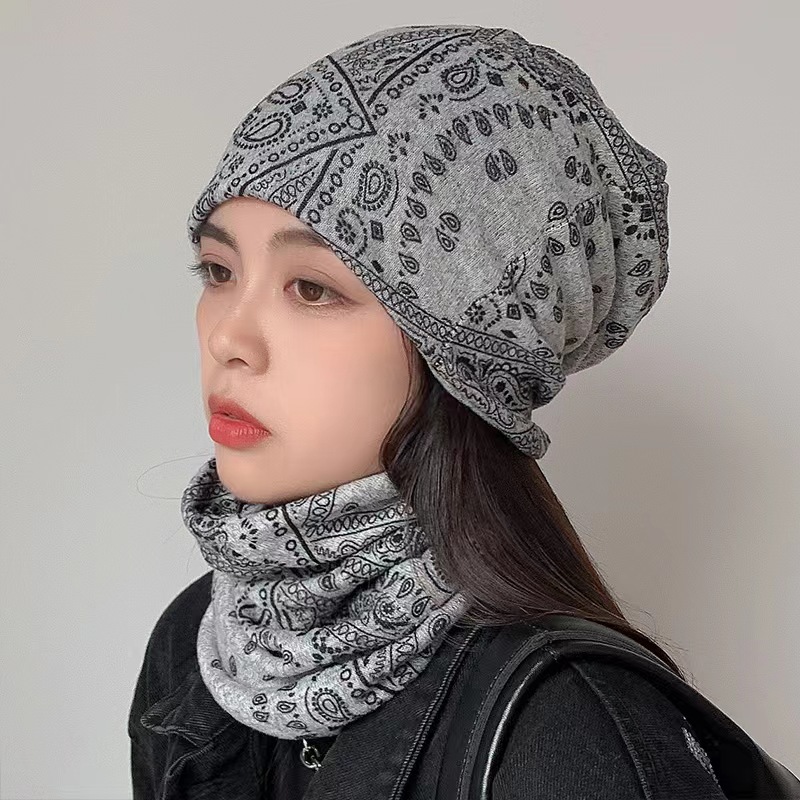 Variety Scarf Men's and Women's Pile Heap Cap Autumn and Winter Double-Layer Warm Outdoor Riding Scarf Mask Large Version Twisted Hat