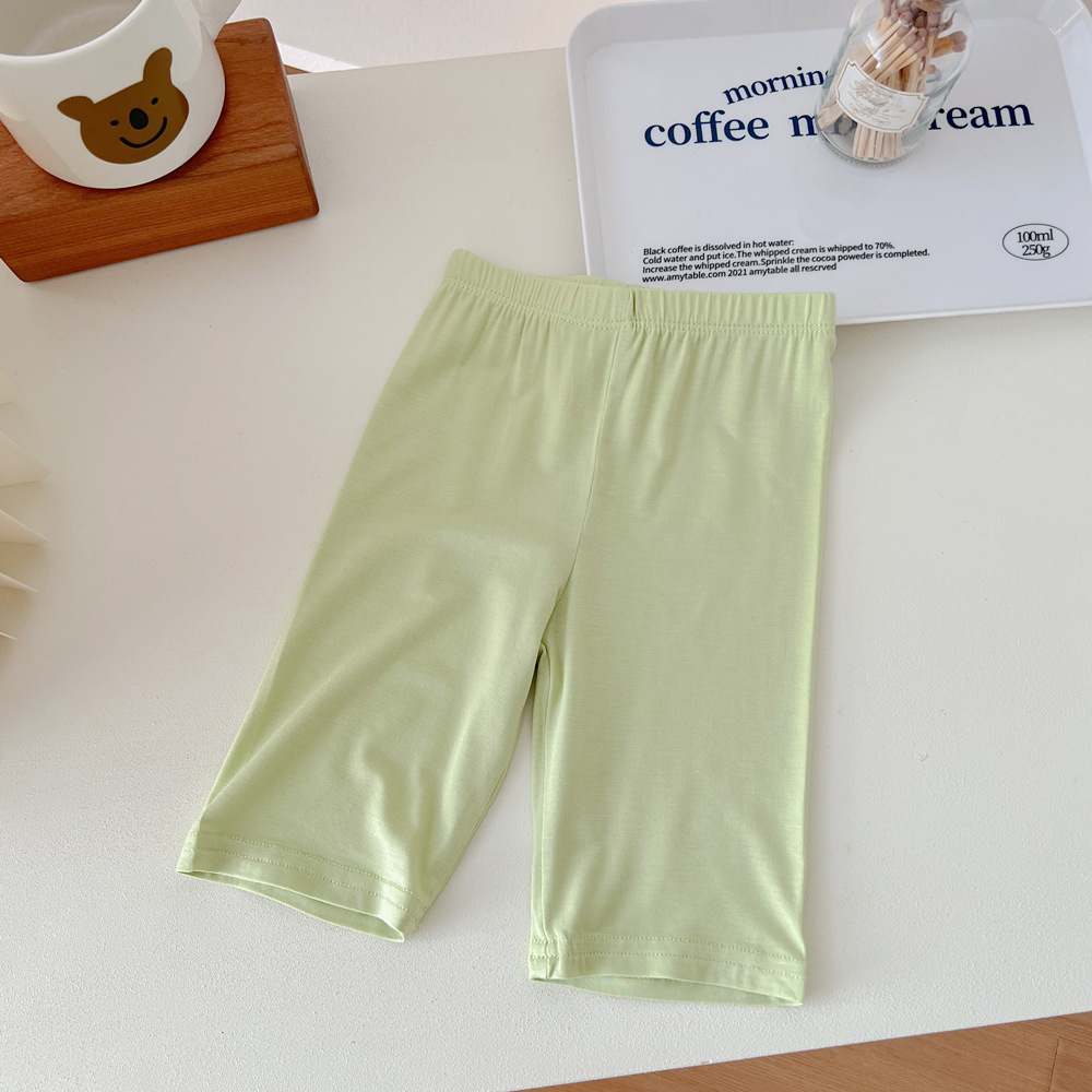 Thin Girls' Shorts Summer Modal Basic Leggings Baby Ice Silk Safety Pants Children's Weight Loss Pants Fifth Pants