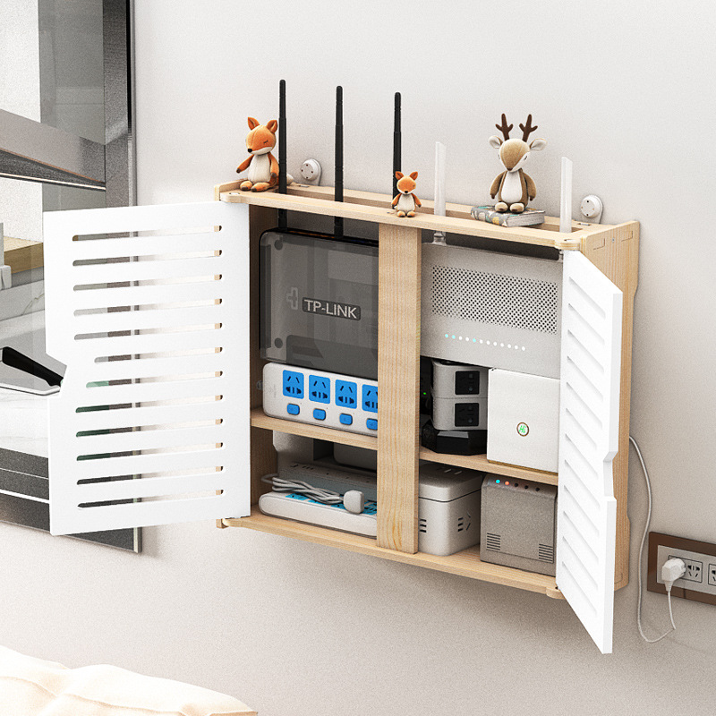 多媒体信息箱弱电箱遮挡集线箱网线盒装饰路由器电插排线板收纳盒