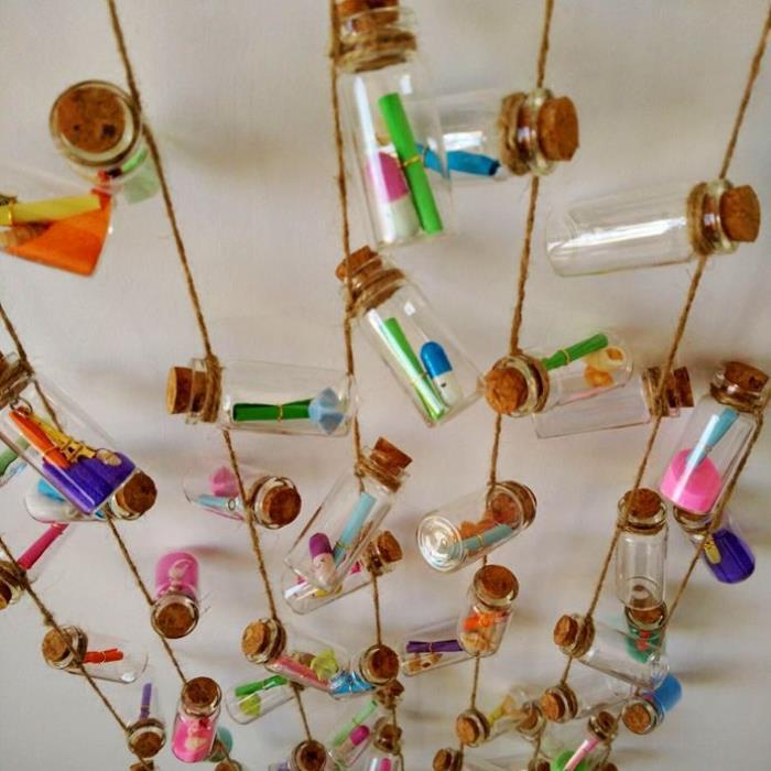 包邮包邮创意悬挂许愿瓶 风铃许愿瓶 礼品瓶 装饰瓶 迷你玻璃小瓶