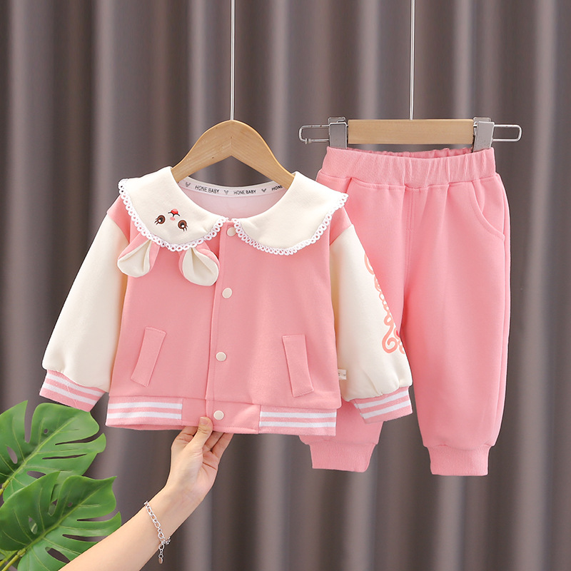 女童装春装两件套装婴儿童小孩洋气衣服女宝宝春秋0-1-2-3岁套装4