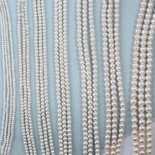 淡水养殖珍珠串白色近圆珍珠 天然淡水珍珠爱迪生圆珠串DIY珍珠材
