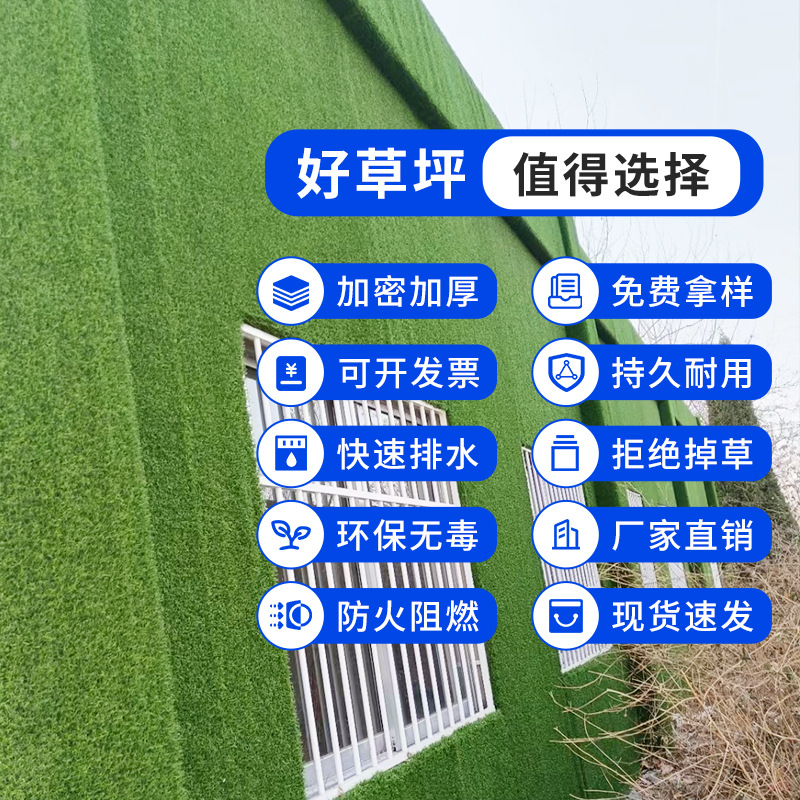 1-2.5cm Emulational Lawn Construction Site Engineering Enclosure Greening Decoration Fake Turf Sales Office Decoration Carpet