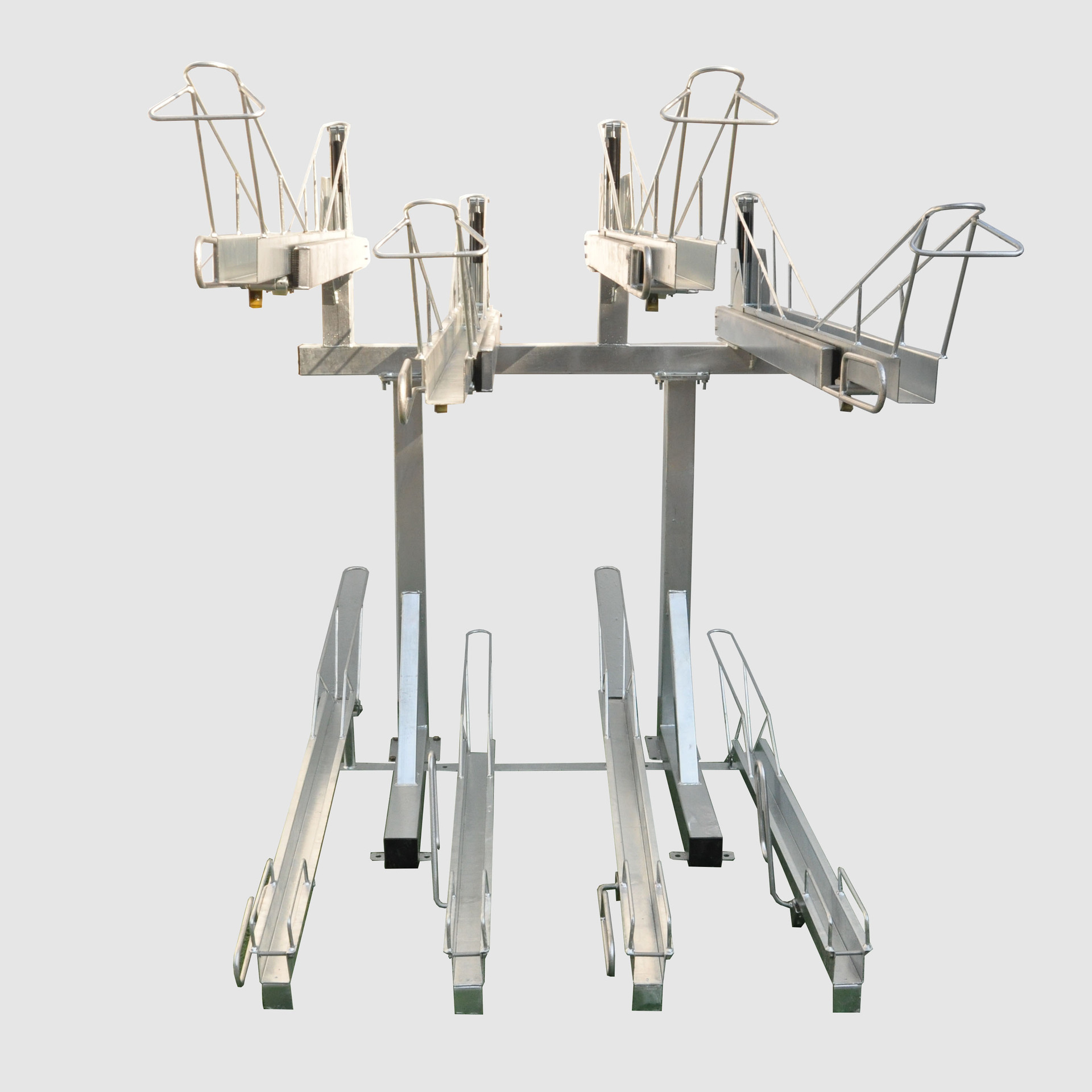 停车架节省空间 操作方便 苏州先锋双层立体自行车停车架