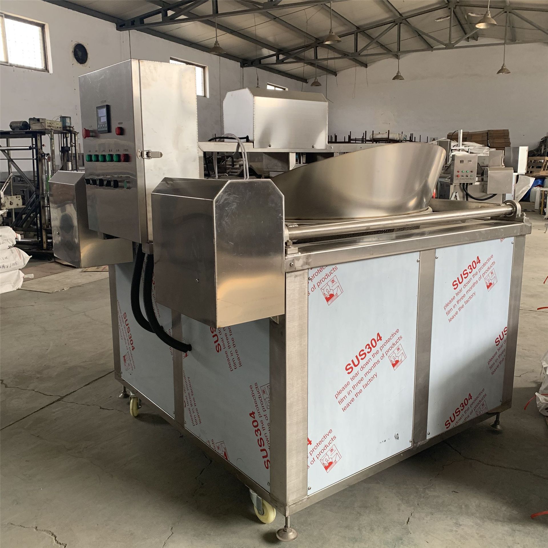 厂家不锈钢耦合油炸锅 全自动薯条油炸机 大型萝卜丸子油炸锅