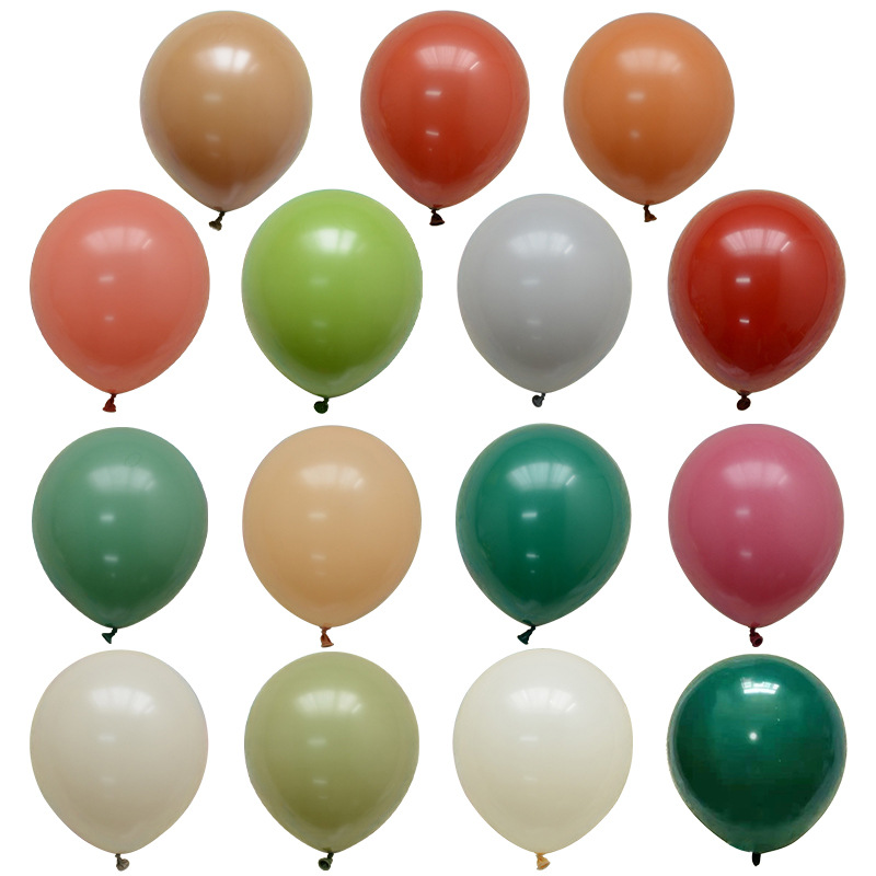 10-Inch Retro Color Rubber Balloons Bean Green Avocado Wedding Room Birthday Party Opening Scene Layout Decoration Wholesale