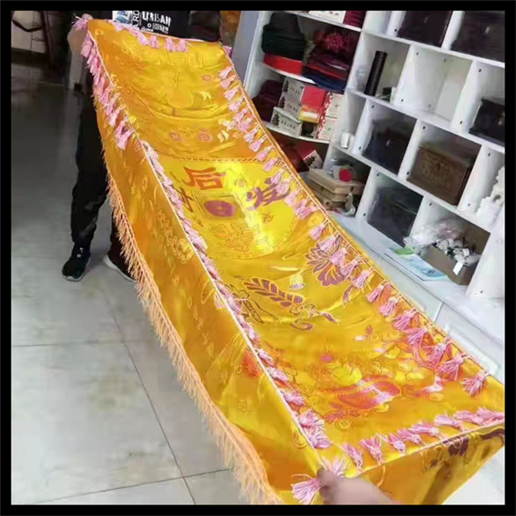 金线棺罩冰棺纸棺绒棺用棺罩罩材火化用棺罩后辈发财奠字寿字