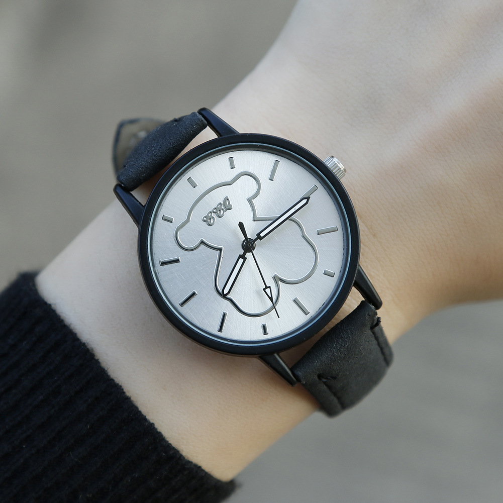 跨境男士石英手表 皮带多色手表 网红直播男学生手表厂家批发