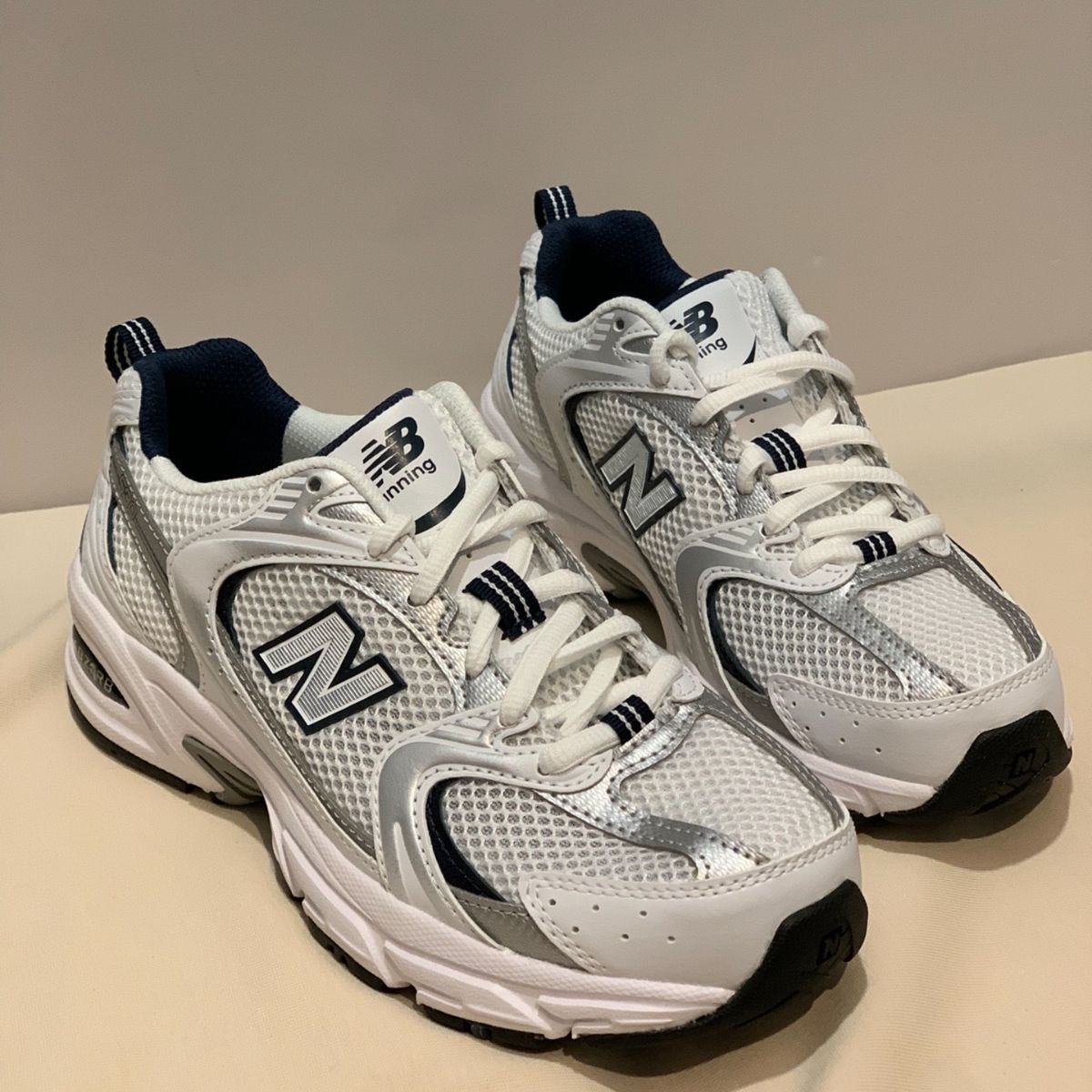 莆田纯原nb530复古银白老爹鞋女户外运动休闲跑步男百搭情侣鞋