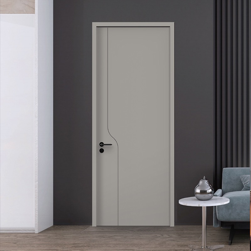 木门室内门复合实木门卧室门免漆门欧式中式简约房间门套装门白色