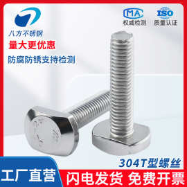 304不锈钢T型螺丝GB37模具槽用螺栓T形压板螺钉M5M6M8M10M12