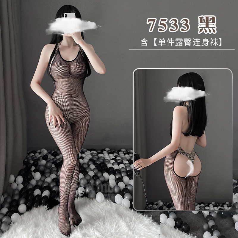 Fee Et Moi Sexy Stockings Sexy Underwear Free off Full Body Open Crotch plus Size Passion Midnight Charm Female Sexy Outfit