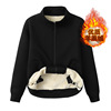 2022 winter new pattern Women's wear Sherpa Stand collar Cardigan Sweater Foreign trade Plush thickening men and women Same item Long-sleeved shirt 2022 winter new pattern Women's wear Sherpa Stand collar Cardigan Sweater Foreign trade Plush thickening men and women Same item Long-sleeved shirt