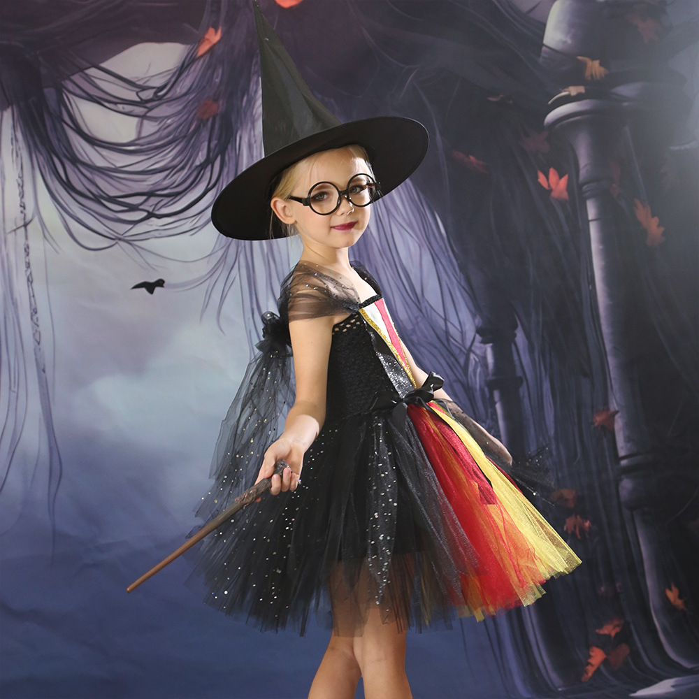哈利波特魔法巫师服万圣节儿童服装节日派对演出服霍格沃茨学院服