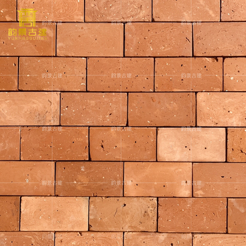 仿古红砖铺地 红色粘土地砖 手工砖庭院红砖 中式复古红地砖墙砖