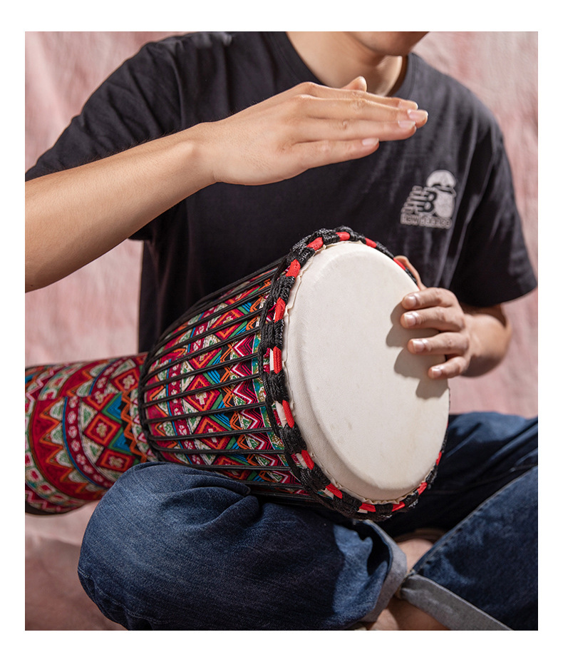 手鼓非洲鼓丽江山羊皮8寸10寸12寸云南儿童初学者幼儿园成人乐器