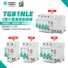 天正TGB1NLE-63漏电保护断路器1P+N/2P/3P+N/4P漏保DZ47LE-47开关