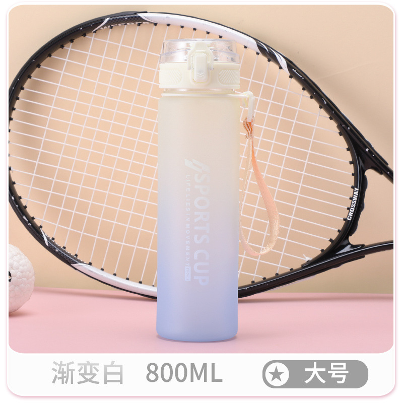 2024 New Gradient Color Large Capacity Portable Plastic Water Cup Creative Student Direct Drink Cup Men and Women Sports Cup