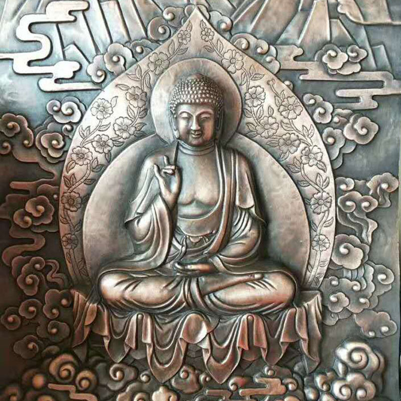 定制锻铜佛像浮雕古代人物浮雕博物馆背景浮雕墙酒店大厅浮雕摆件