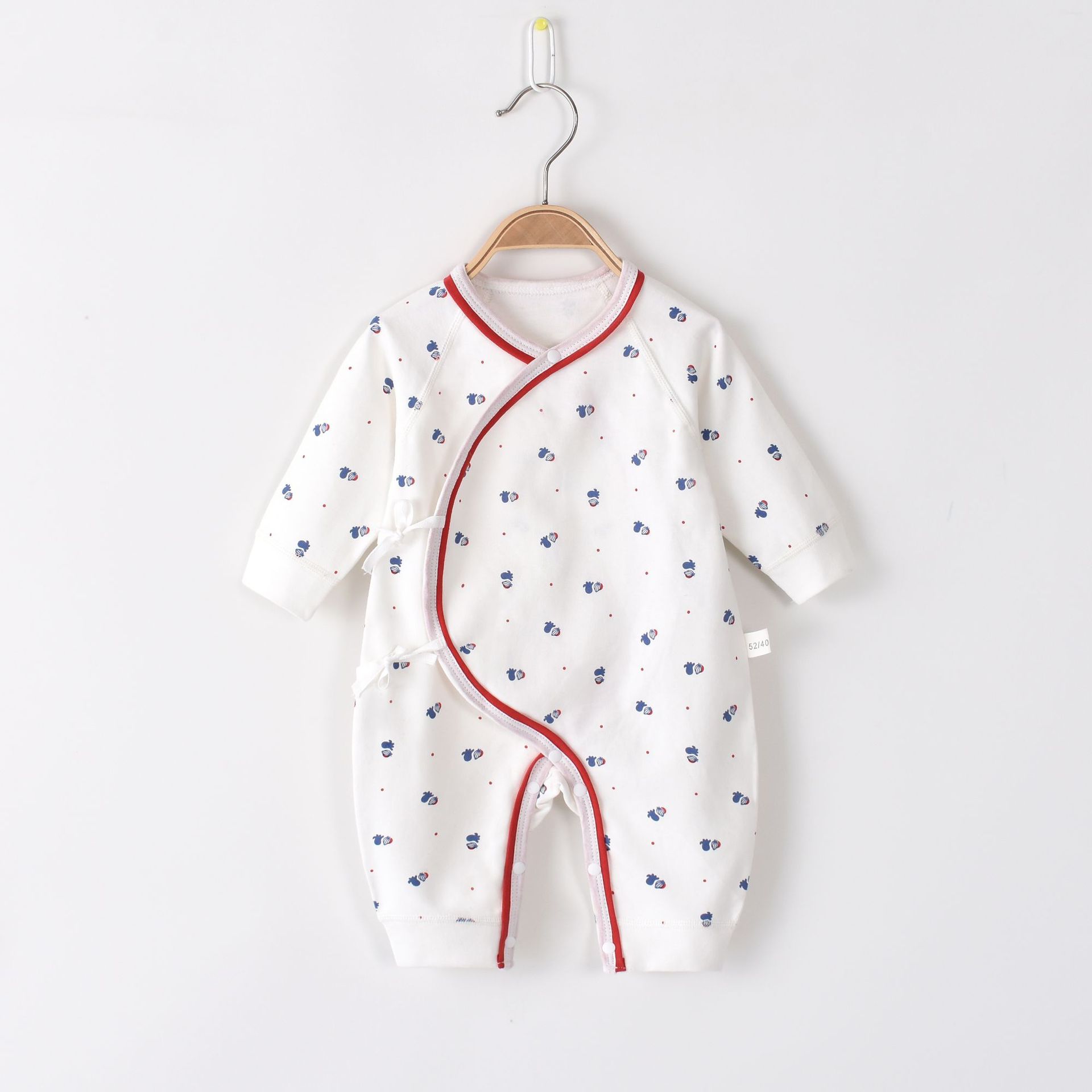 婴儿连体衣和尚服偏襟细带0-3月男女宝宝四季内衣新生儿衣服