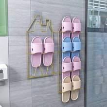 浴室拖鞋架鞋架卫生间免打孔厕所鞋子收纳神器壁挂挂式门后置物架
