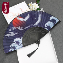 ZJ057寸女式扇子折扇中国风跳舞花扇子夏季折叠小扇子工艺