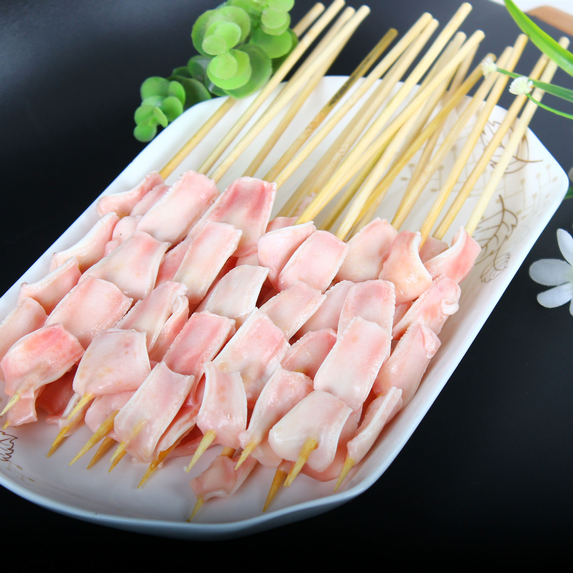 猪金钱 猪脆骨40支包装冷冻猪顶喉串烧烤夜市猪喉盖骨串推荐