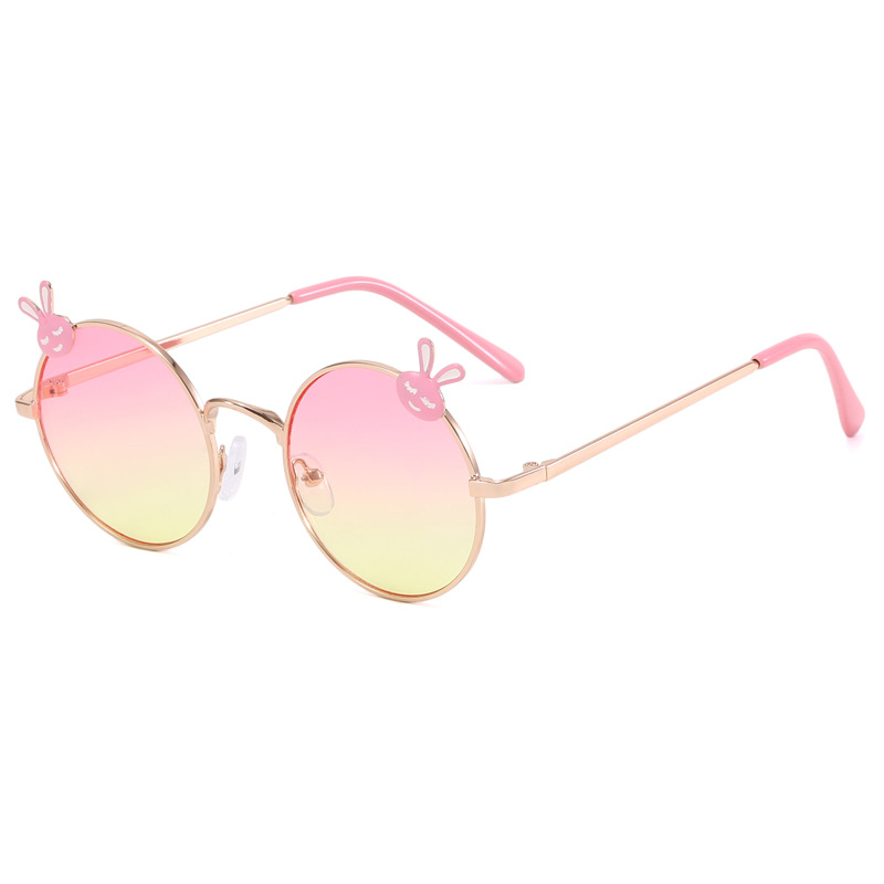2023 New Decorative Mirror Boys and Girls Seaside Holiday Glasses Bq2049 Bunny Frame Kids Sunglasses