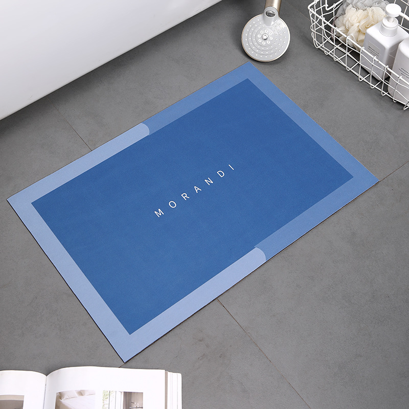 Bathroom Kitchen Hydrophilic Pad Quick-Drying Square Oval Diatom Ooze Floor Mat Entry Bathroom Non-Slip Carpet