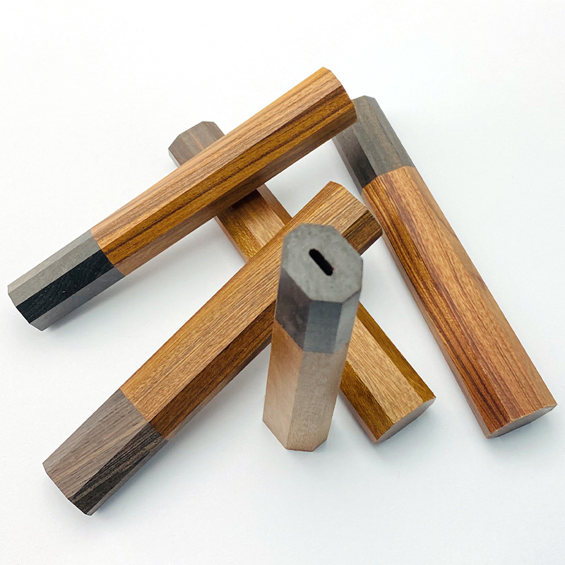 日式水果刀柄八角柄 日式万用刀实木刀柄 鱼生刀柄剔骨刀柄