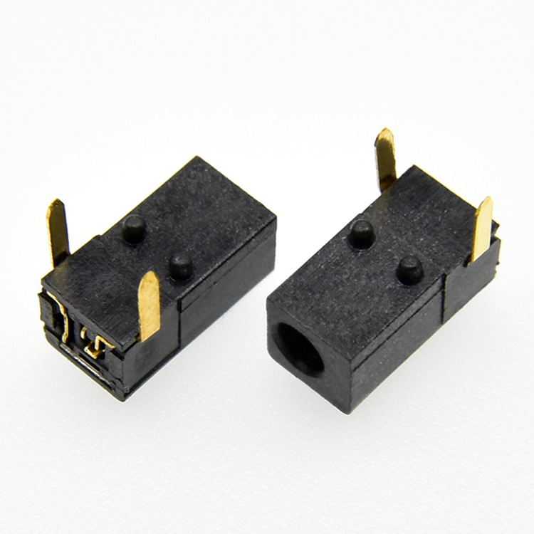 dc096插脚立式电源插座dc105a加长脚不带塑料边卧式横定位柱