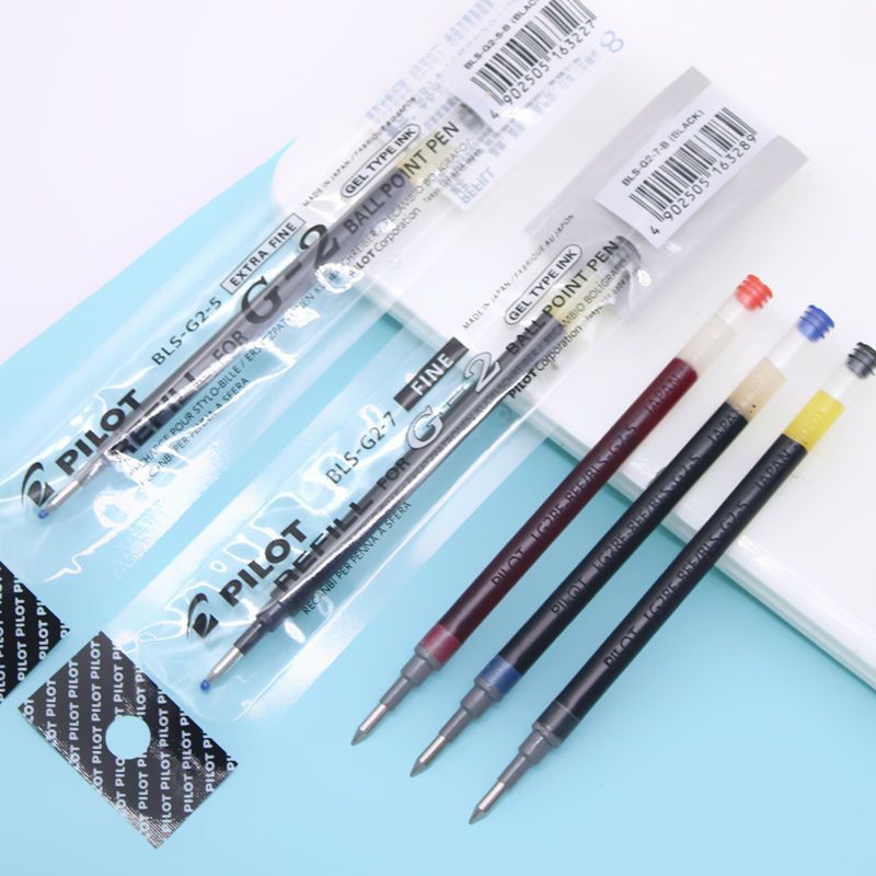 百乐pilot宝特瓶笔芯bls-g2大容量按动中性笔替芯黑红蓝g-6替换芯