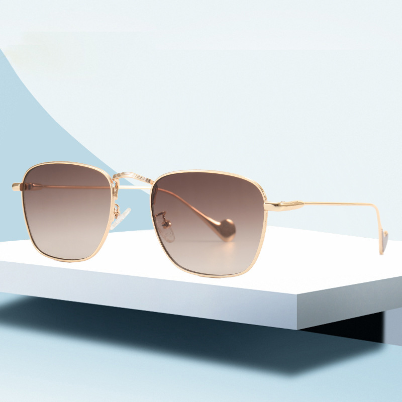 2021新款金属小眼镜欧美风太阳镜时尚个性潮流墨镜蛋形小圆框墨镜