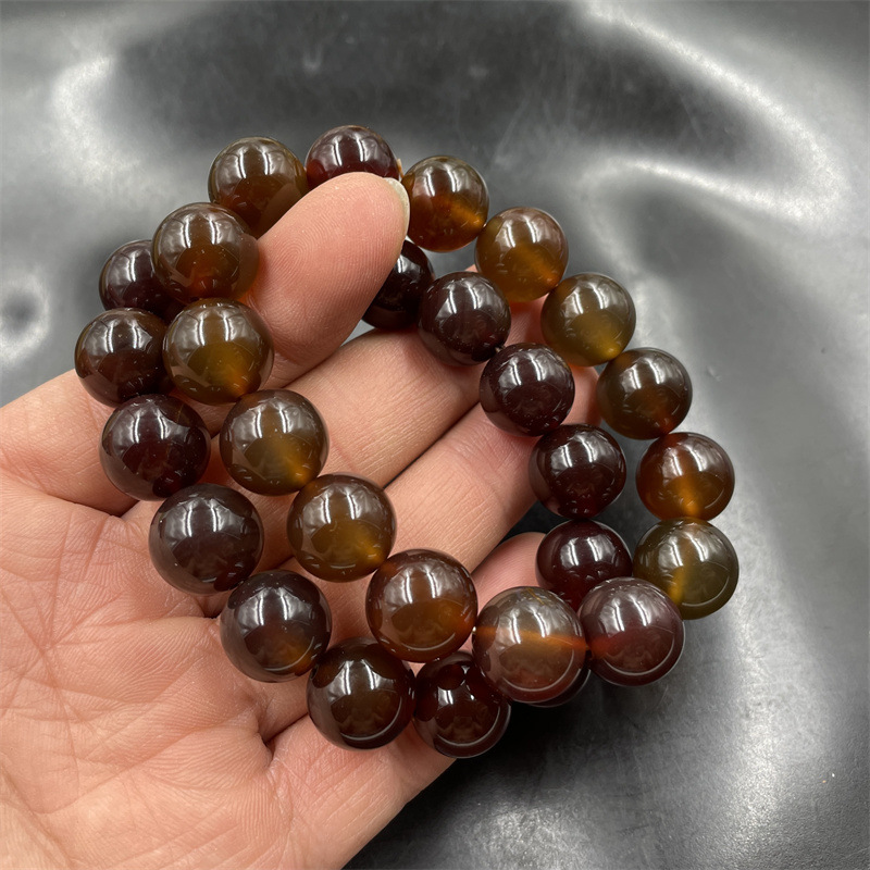 老玉匠 14毫米糖色玛瑙圆珠手链 糖玉手串 特价-阿里巴巴