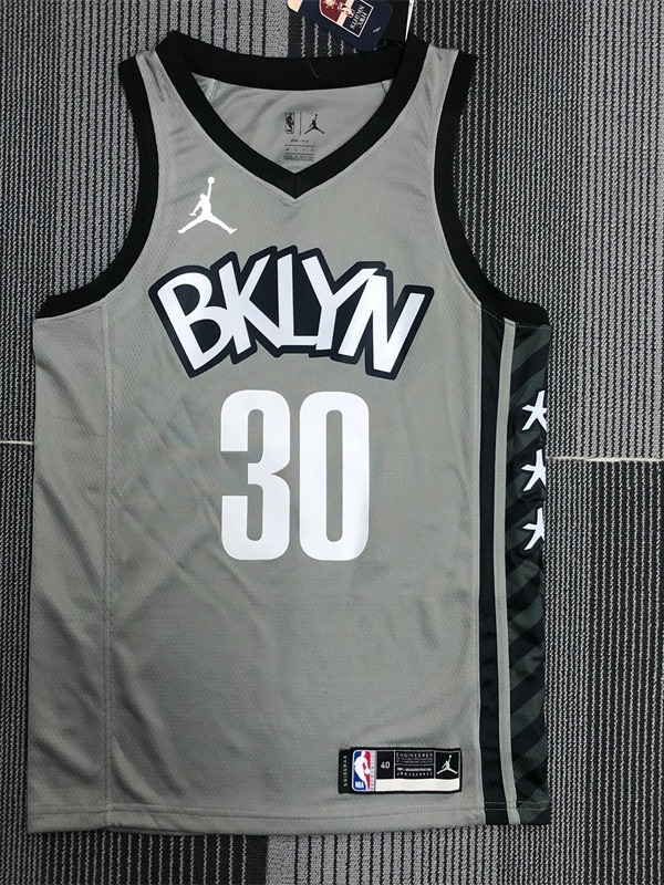 篮网队 灰色飞人款 30号 库里7号杜兰特11号欧文13号哈登nba球衣