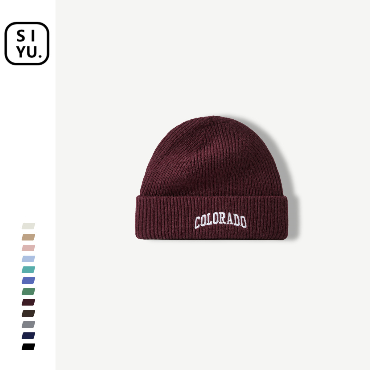 Douyin Online Influencer Trendy Brand Colorado Letter Embroidery Woolen Cap Female Autumn and Winter Warm Couple Knitted Hat Male Korean Style